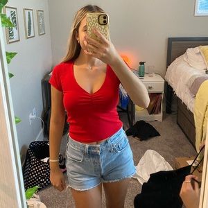 Brandy Melville red t shirt